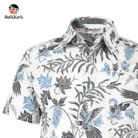 Batik Keris Kemeja Anak Lengan Pendek Keris Alas-Alasan Peksi Katon 012HSPFS3Q XL Putih-Olive