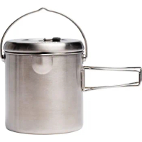 Solo Stove Pot 1800 Stainless Steel Companion Pot great Cookware for Backpacking Camping Survival Backpacking Kitchen