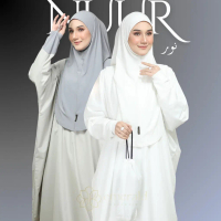 NUUR Telekung Premium Prayer Robe by Emerald Exclusive + Travel Breastfeed Bag for Umrah 1 Piece for