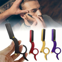 Men's Haircut Razor (Without Blades) Straight Edge Haircut Razor Stainless Steel Folding Manual Razo