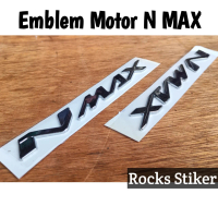 Emblem chrome timbul 3D Motor Yamaha N MAX satu pasang 2pcs motorcycle