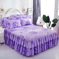 Thickening Comforter Bedding Sets Colourful Home Bedspreads/pillowcases Bedroom Set Queen Full Size Bed Frame Cute Bed Skirt