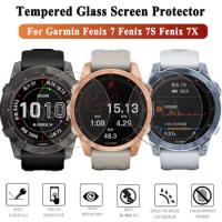5Pcs 9H Premium Tempered Glass For Garmin Fenix 7 7X 7S Fenix 5 5s Plus 6S 6X 6 Pro Smartwatch Screen Protector Film Accessories