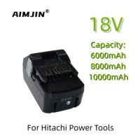 18V 6.0/8.0/10.0Ah Li-ion Battery For Hitachi Cordless Power Tools BSL1850 BSL1860 BCL1815 EBM1830 BSL1840 330139