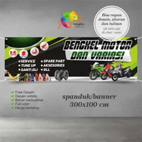 Spanduk, Banner Bengkel Motor dan Variasi 200x100