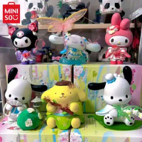 Miniso Sanrio New Rhyme Flower Clothing Series Kawaii Kuromi Pochacco Cinnamoroll Melody Blind Box Kids Christmas Gift