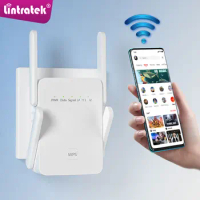 Lintratek 5G 1200Mbps Wifi Signal Repeater 2.4Ghz Wifi Range Extender 300Mbps Wireless Wi-fi Repeater Network Wifi Extender