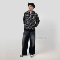 MLB KOREA NEW YORK YANKEES MONOGRAM JACKET BROWN BLACK XL