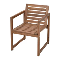 NÄMMARÖ 戶外扶手椅, 淺棕色, 56x61.7x78.4 公分