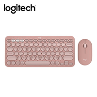 【Logitech 羅技】Pebble 2 Combo 無線藍牙鍵盤滑鼠組 玫瑰粉【三井3C】
