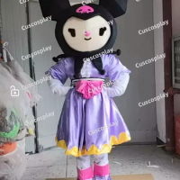 Kuromi Mascot Melody Pink Suit Purple Mascot Costume Fancy Dress Clothing Halloween Party Carnival Events