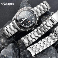 Top Quality 18mm 20mm 22mm Silver 316L Stainless Steel Watch Band For Omega Strap Seamaster Speedmaster Planet Ocean Watchband
