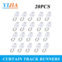 20pcs/Pack High Quality Curtain Track Sliding Runners Carrier Rollers For Dooya Tuya Straight Curtain Wheel Rail Track