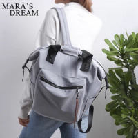 Mara's Dream Casual Nylon Waterproof Backpack Women High Capacity Travel Book Bags For Teenage Girl Students Pink Handbag Campus
