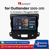 Junsun V1 AI Voice Wireless CarPlay Android Auto Radio for Mitsubishi Outlander xl 2 2005-2011 for Citroen C-Crosser 4G Car