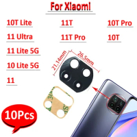 10Pcs，NEW Back Rear Camera Glass Lens With Adhesive Parts For Xiaomi Mi 12 10T 11 Lite 5G 11 10 Ultra Mi 11T Pro