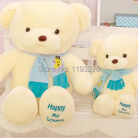 45 cm pink or blue scarf bear plush toy teddy bear doll gift w4095