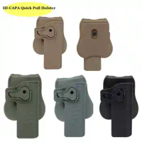 For STI2011. Hi-capa Belt Drop Pistol Holster Right Hand Gun Holster PE Plastic Pouch Case Fits Molle Stystem