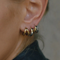 KARA - Anting VION - 18K Gold Plated Dual Hoops