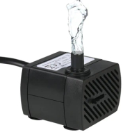 Submersible Water Pump for Aquarium Tabletop Fountains Pond 150L/H 2W Water Gardens Hydroponic Systems with One Nozzle