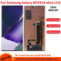 100%Amoled For Note 20 Ultra LCD, For Samsung Galaxy Note 20 Ultra Display N985B/DS N985U Touch Screen Digitizer Replacement.