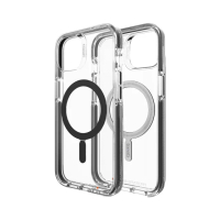 【Gear4】iPhone 13 6.1吋 D3O Santa Cruz 聖塔克魯茲-抗菌軍規防摔保護殼(透明黑框磁吸款)