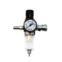 1pc AFR-2000 Pneumatic Filter Air Treatment Unit Pressure Regulator Compressor Reducing Valve Oil Water Separation AFR2000 Gauge