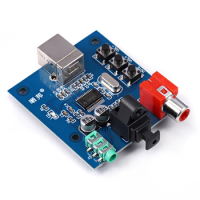 PCM2704 Audio DAC USB to S/PDIF Sound Card Decoder Board 3.5mm Analog Coaxial Optical Fiber Output HiFi Module Without Driver