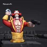 Amazing Giant Inflatable Roger Cartoon Figure ONE PIECE Character Model 6m Air Blow Up Pirate Captain For Comic Show