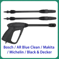 High Pressure Washer Spray Gun Jet Lance Nozzle Car Washer Jet Water Gun Spear Wand for Bosch Black 