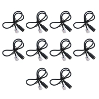 10PC Phone Adapter Rj9 To 3.5 Female Adapter Convertor Cable PC Computer Headset Telephone