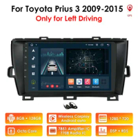 Octa Core AI Voice Android 10 Car Radio for Toyota Prius 3 2009-2015 Multimedia Video Player GPS Navigation Stereo Carplay RDS