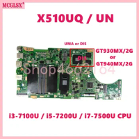 X510UQ/UN i3/i5/i7 CPU Mainboard For ASUS X510U/UQ/UQR X510UR X510UN/UNR X510UF S510UR S510UN S510U X510UA S5100UQ Motherboard