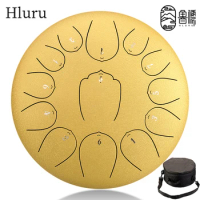 Hluru Music Drum 8 Notes 13 Notes Glucophone Steel Tongue Drum 12 Inch 8/13 Notes C Tone Ethereal Drum Percussion Instrument