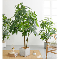 假盆景 仿真綠植盆栽假植物發財樹裝飾室內客廳花大型落地樹仿生塑料盆景
