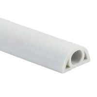 Heavy Duty Floor Cable Cover Rubber Trunking 1M Durable PVC Material Protects Cables Ideal for Exhibitions and Galleries