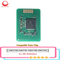 One Set 43837108 43837107 43837106 43837105 Compatible Toner Cartridge Chip Apply to OKI ES3640a3 Laser Printer