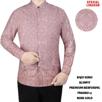 BAJU KOKO MUSLIM PRIA KEMEJA KOKO PRIA PREMIUM SLIM FIT LENGAN PANJANG BERFURING FORTUN REMO FRKOKO