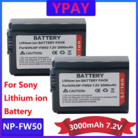 NP-FW50 NP FW50 Batteries For Sony Alpha Alpha 7 a7 a7rii 7R a7R A3000 A5000 A6000 A6100 A6500 A6300 3000mAh Battery