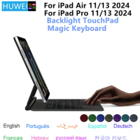 Magic Keyboard Folio for iPad Air 11 13 inch M2 2024 iPad Pro 11 13 inch M4 Smart Magnetic Case Keypad Portuguese Arabic Spanish