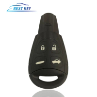 BEST KEY Remote Car Key Shell Case For Saab 9-3 93 2003-2007 Replacement Keyless Fob Case 4 Buttons Uncut Blade Smart Card