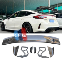 For Honda CIVIC FL5 Type R Carbon fiber Rear Trunk GT Wing Spoon Spoiler Back Boot Lid 2022-2023 Auto Tuning