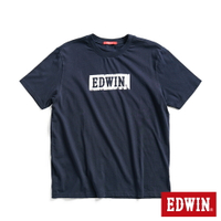 EDWIN 工業風格經典LOGO短袖T恤-男款 丈青色 #503生日慶