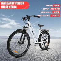 City Electric Bicycle 27.5 Inch Tire Hydraulic Brake Electric Bikes 500W Motor 48V15.6AH Hidden Lithium Battery 9 Speed E Bike