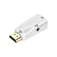 【Bravo-u】FHD to VGA 母 投影機 電腦 傳輸轉接頭 白