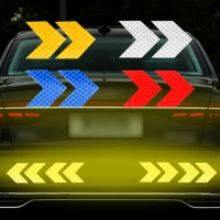 Universal 2 Piece/set Car Reflective Sticker Warning Decals Arrows Pattern Motorcycle Auto Tail Bar Bumper Sticker Safety Mark