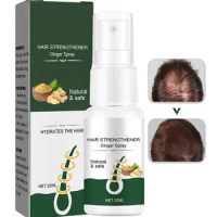 1PC 20ml Ginger Nutrient Liquid Spray Hair Growth Herbal Spray Regrowth Ginger Spray Epair Damaged Nourish Hair Growth Spray