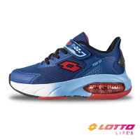 【LOTTO 義大利】童鞋 疾速UFO 飛碟氣墊跑鞋(藍/紅-LT4AKR5696)