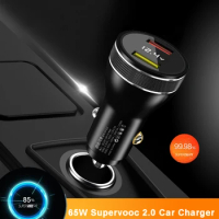 65W SUPERVOOC 2.0 SuperDart + 22.5W Car Fast Charger For OPPO Find X3 Pro Reno 6 Realme GT Master GT Neo X50 8 Pro 6.5A Cable