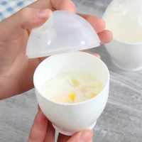 2pcs New Healthly Microwave Egg Cooker Boiler Maker Mini Portable Quick Egg Cooking Cup Steamed Kitchen Tools For Breakfast